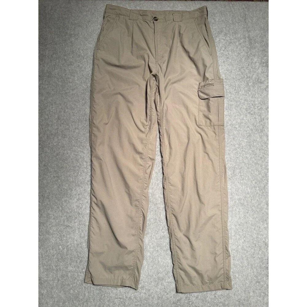 Exofficio Pants Mens 34 Beige Cargo Lightweight Fishing Outdoors Hiking Camping